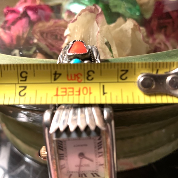 Sterling silver and turquoise watch cuff - Picture 9 of 9